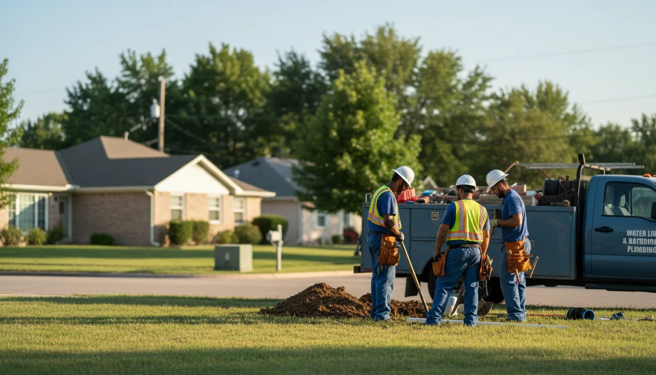 Residential water line and bathroom plumbing service in Bellefontaine, MS